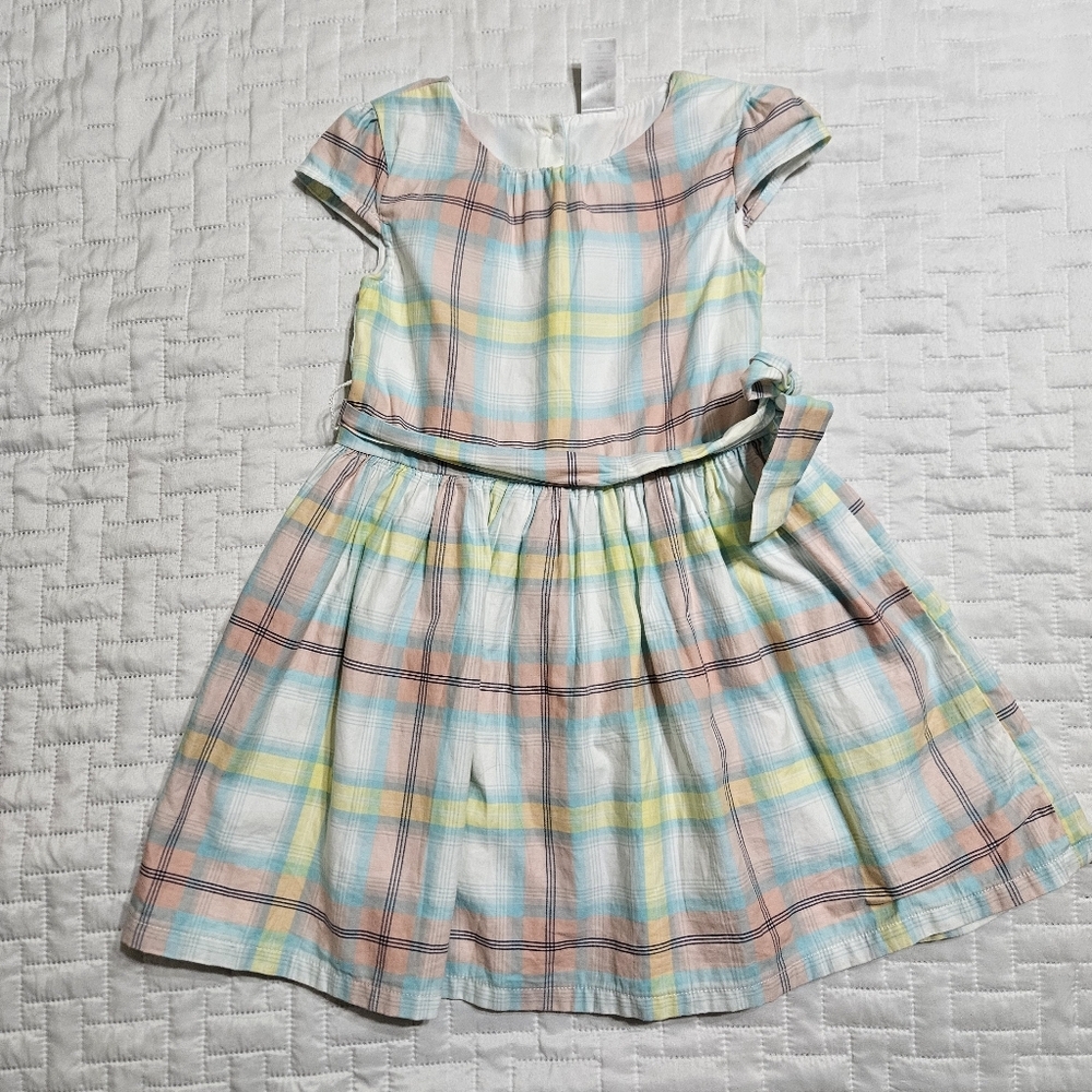 Carter's Plaid Pastel Colored Dress Size 4t - Picture 1 of 8
